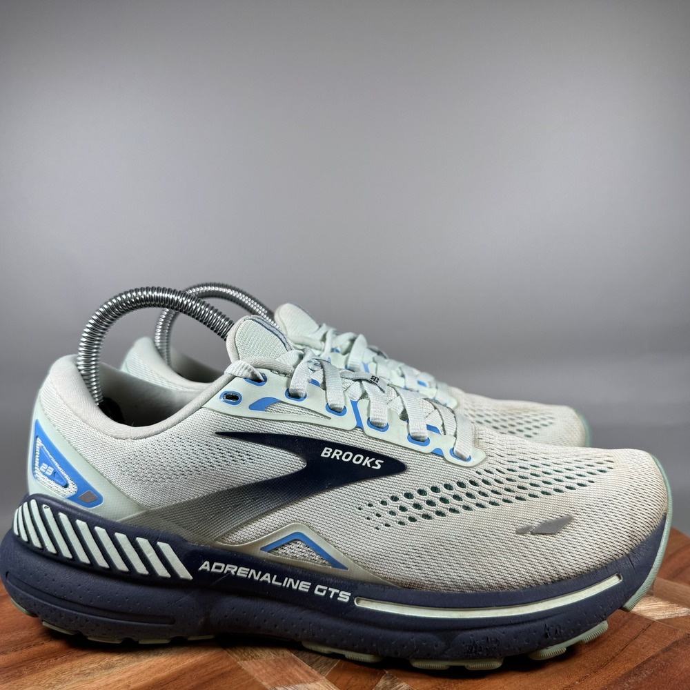 Brooks Adrenaline GTS 23 Women 9.5 Running Shoes Oyster Blue 1203811B471
